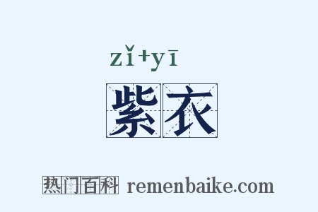 紫衣是什么意思的图片